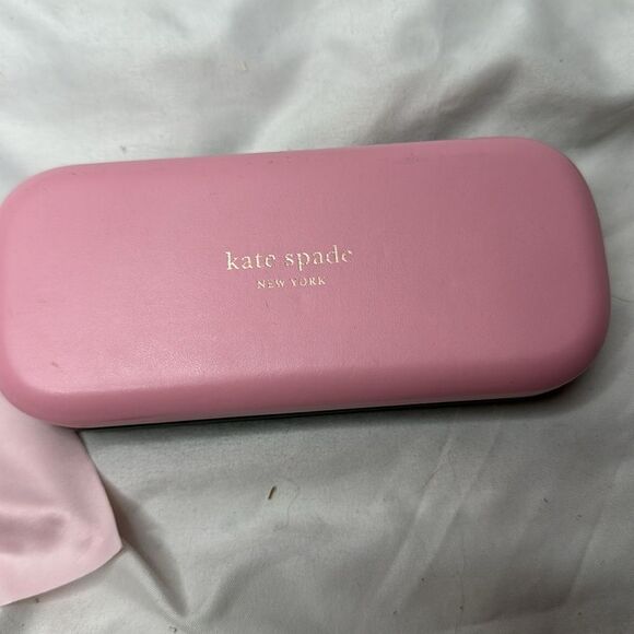 Kate Spade New York Eyeglass Pink/Green Eyeglass Case With Cleaning Cloth. - Picture 3 of 7